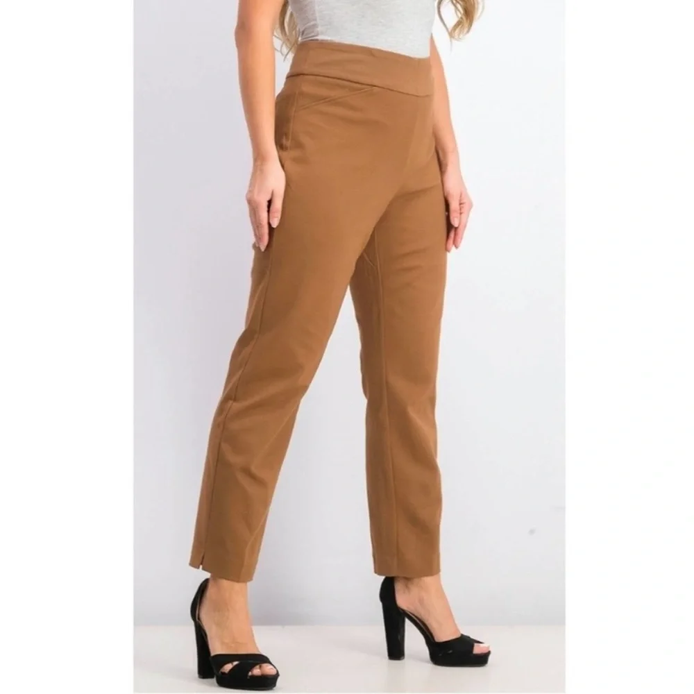 Charter Club Cambridge Skinny Slim Ponte Dress Pants Business Tapered Leg Size 8 - Picture 1 of 10